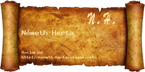 Németh Herta névjegykártya